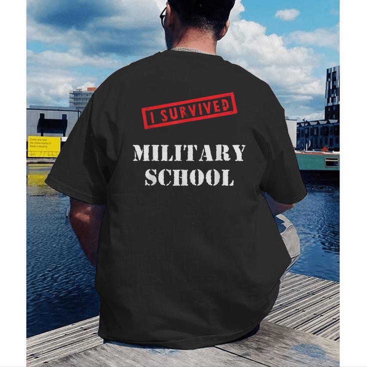 I Survived Military School Graduation Straight Outta Men's Back Print T-Shirt