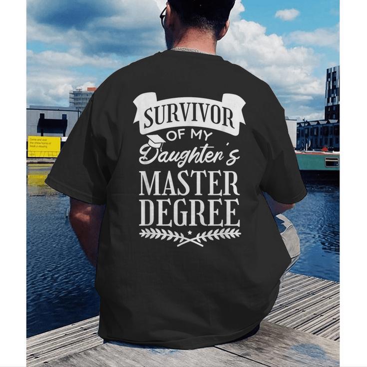 Survivor Of My Daughter's Master Degree Masters Graduation Men's Back Print T-Shirt