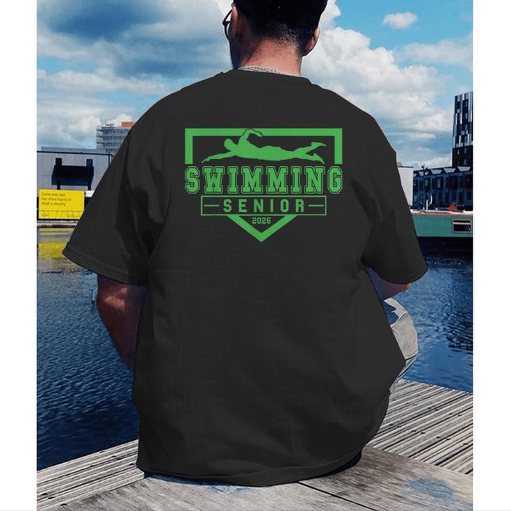 Swimming Senior Night Swim Senior 2026 Graduation 32 Men's Back Print T-Shirt