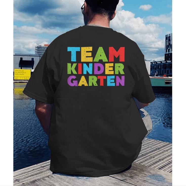 Team Kindergarten Shirt Teacher Back To School Graduation Men Women Girls Kids Men's Back Print T-Shirt