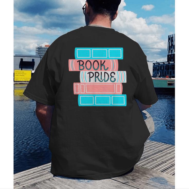 Threadless Grey Sky Chai Trans Book Pride Graphic Men's Back Print T-Shirt