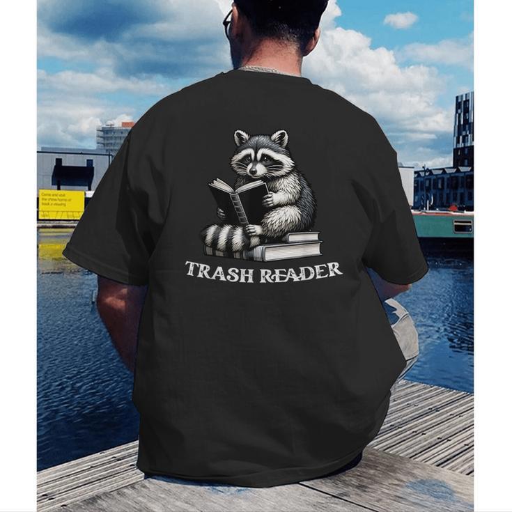 Trash Reader Book Reader Book Lover Book Reader Men's Back Print T-Shirt