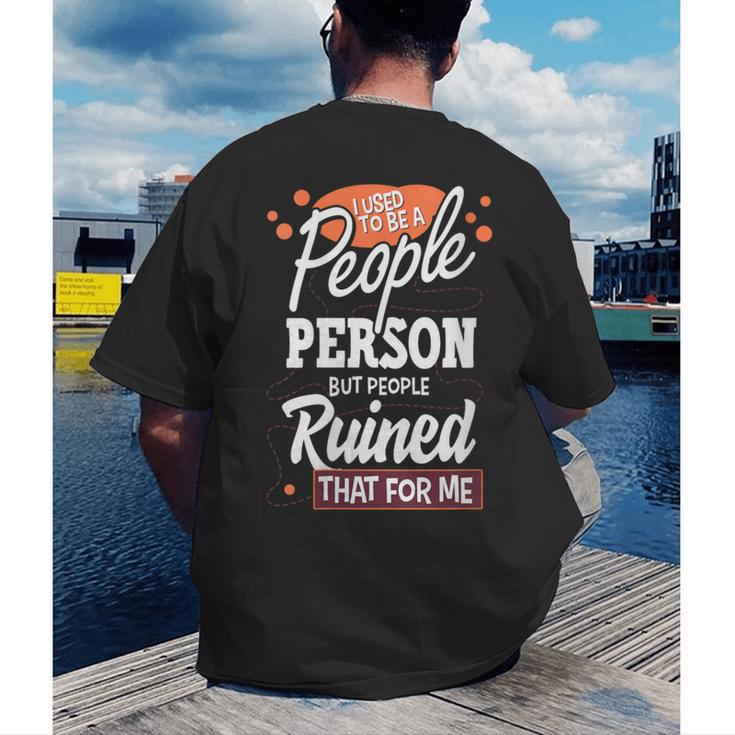 I Used To Be a People Person Antisocial Introvert Men's Back Print T-Shirt I Used To Be a People Person Antisocial Introvert Men's Back Print T-Shirt