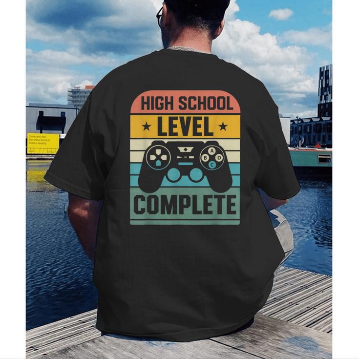 Vintage Class Of 2024 High School Graduation Student Men's Back Print T-Shirt