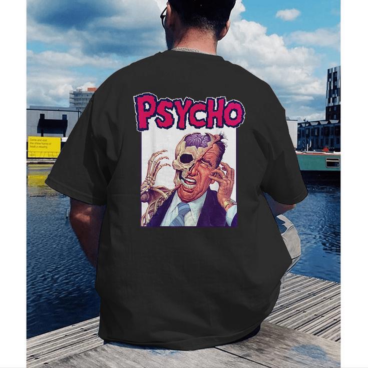 Vintage Movie Horror Poster Comic Book Graphic Film Night Men's Back Print T-Shirt
