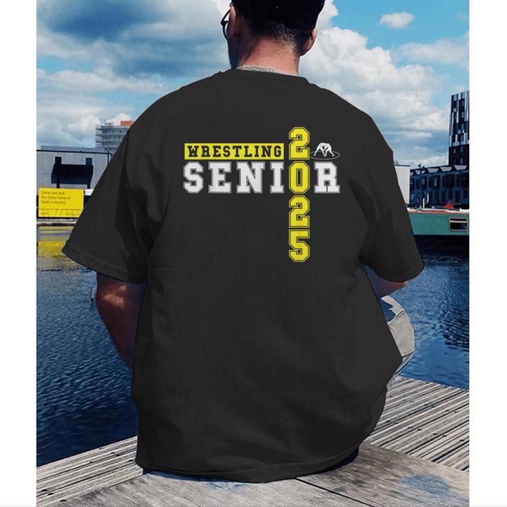 Wrestling Senior Night Wrestling Senior 2025 Graduation 22 Men's Back Print T-Shirt