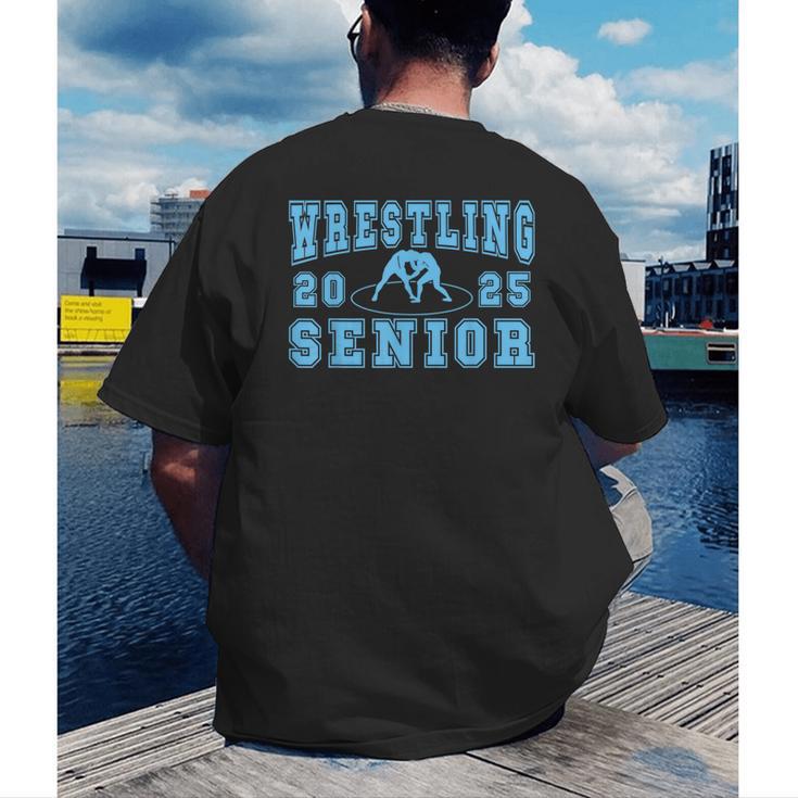Wrestling Senior Night Wrestling Senior 2025 Graduation 38 Men's Back Print T-Shirt