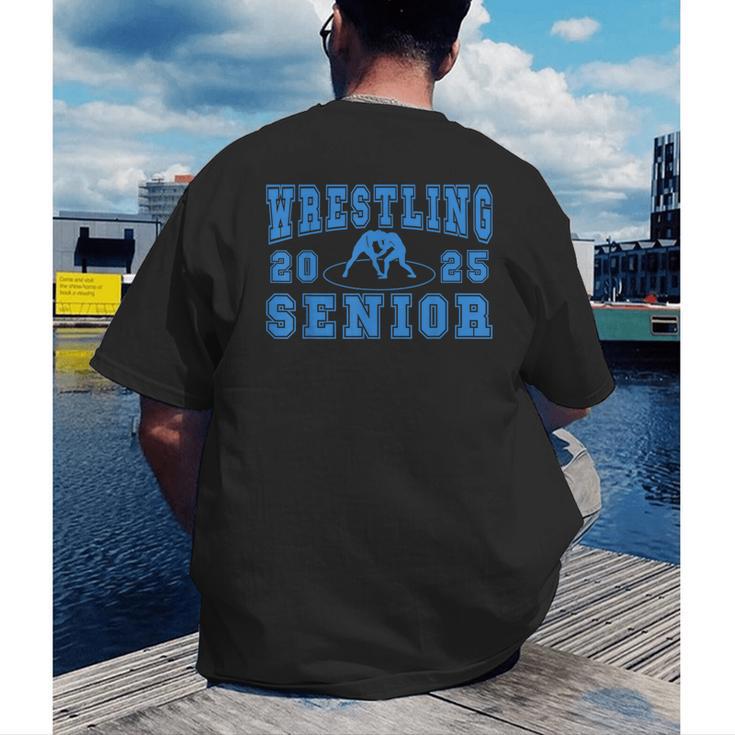 Wrestling Senior Night Wrestling Senior 2025 Graduation 44 Men's Back Print T-Shirt