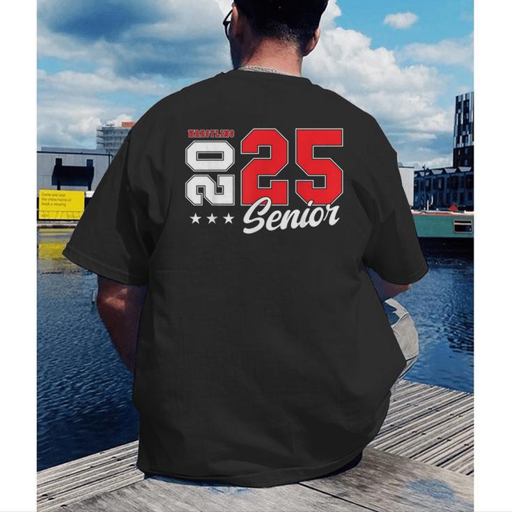Wrestling Senior Night Wrestling Senior 2025 Graduation 75 Men's Back Print T-Shirt