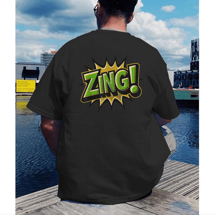 ZING Comic Book Retro Artwork – Cartoon Collector Men's Back Print T-Shirt