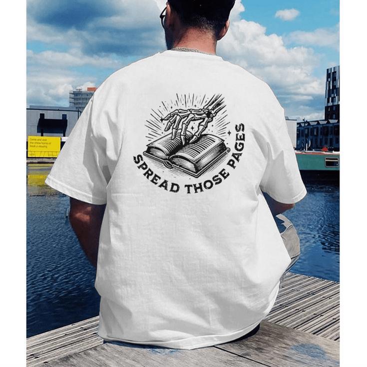 2 SIDES I Look Better Bent Over A Book Saying Quote Men's Back Print T-Shirt