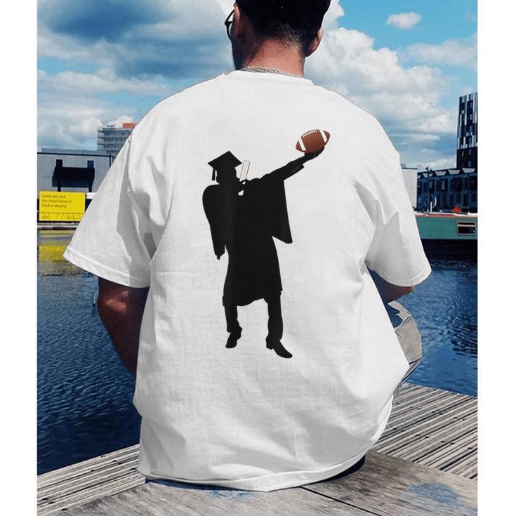 2019 Football Graduation Dab Shirt- Dabbing Graduate Men's Back Print T-Shirt