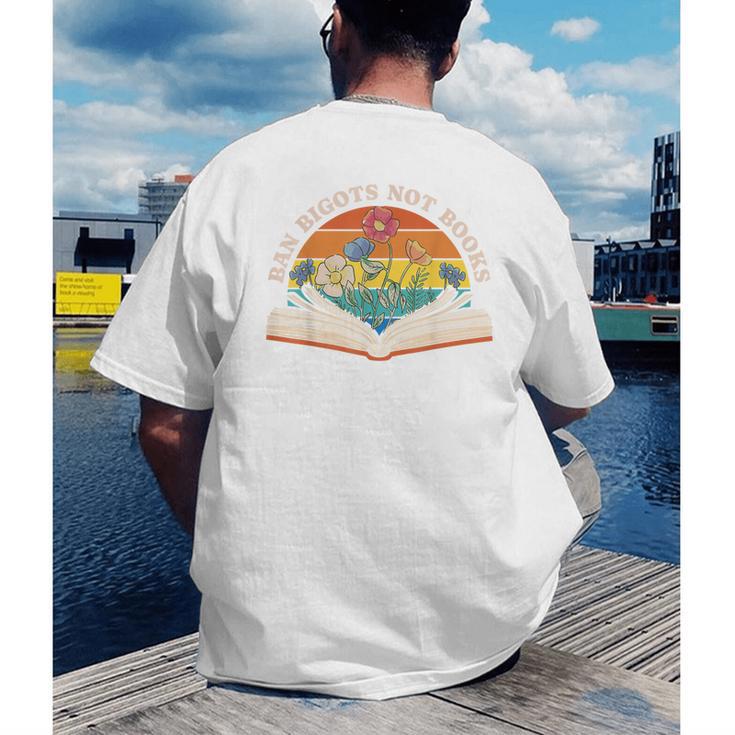 Ban Bigots Not Books Men's Back Print T-Shirt