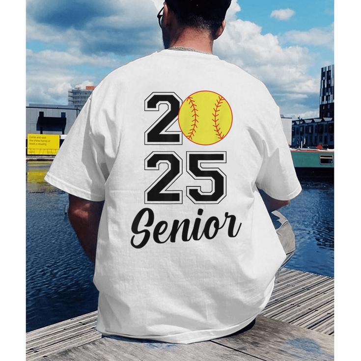 Class Of 2025 Softball Senior Graduation Graduate Women Men's Back Print T-Shirt