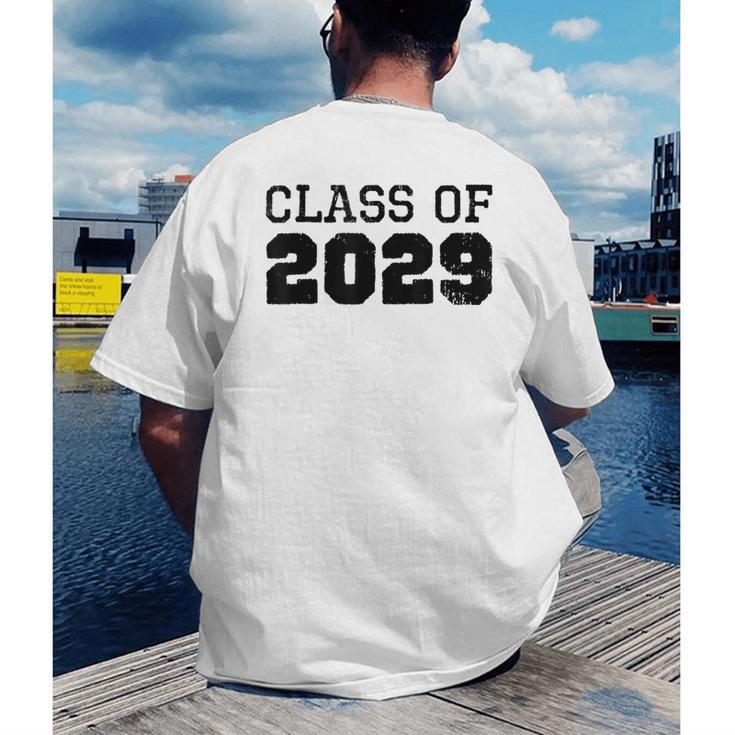 Class Of 2029 Future Graduation Vintage T-Shirt Men's Back Print T-Shirt
