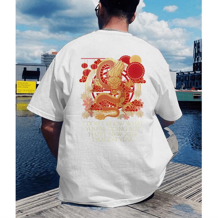 I Dont Know What Youre Doing Chinese New Year Introvert Raglan Baseball Tee Men's Back Print T-Shirt