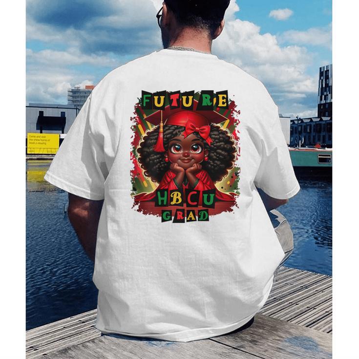 Future HBCU Grad History Girl Graduation HBCU Men's Back Print T-Shirt