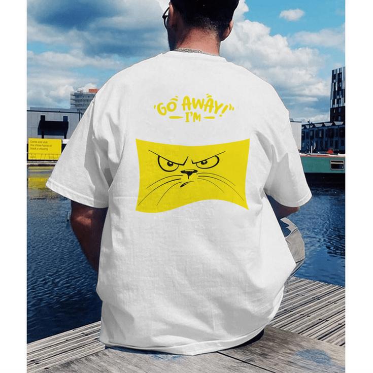 Go Away I'm Introverting Antisocial Shy Introvert Men's Back Print T-Shirt