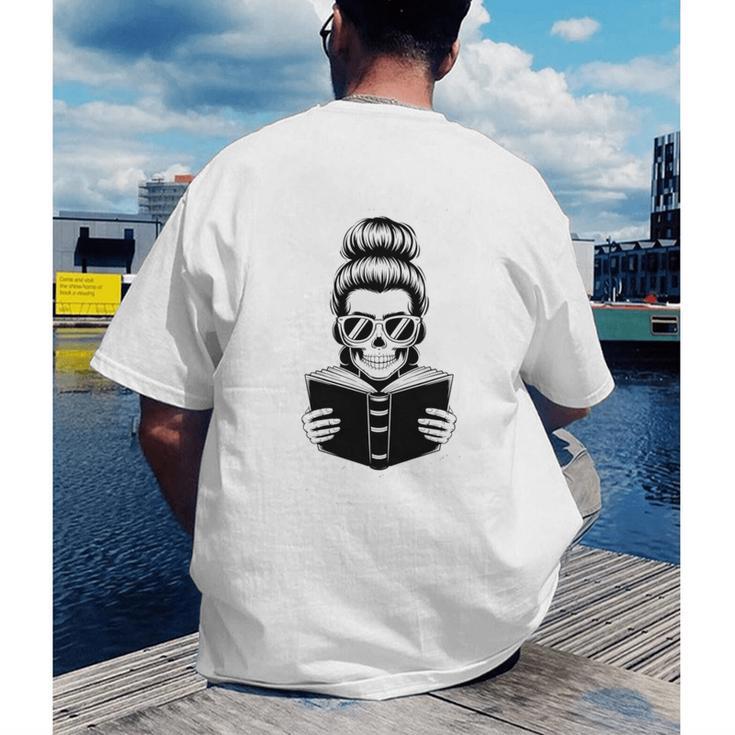 Good Girls Read Bad Books Skeleton Men's Back Print T-Shirt Good Girls Read Bad Books Skeleton Men's Back Print T-Shirt