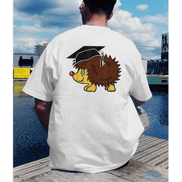 Graduation Hedgehog 2017 Graduate Graduation T-Shirt Men's Back Print T-Shirt