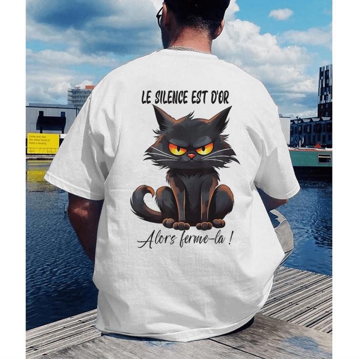 Humor Provocateur Sarcasm Closes The Silence Introvert Chat Men's Back Print T-Shirt
