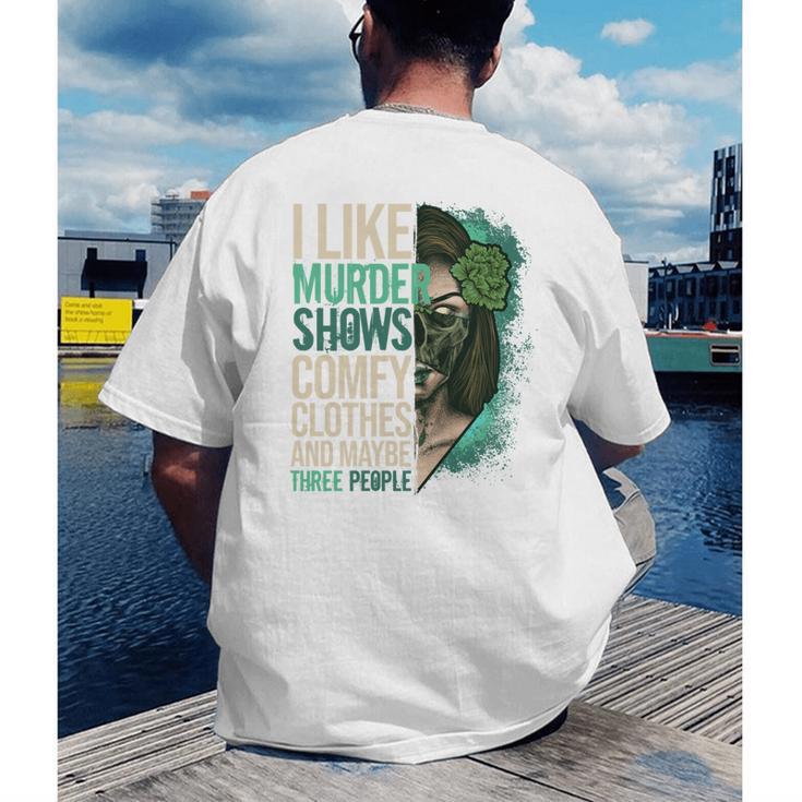 Introverted Murder Shows True Crime Lovers Introvert Men's Back Print T-Shirt