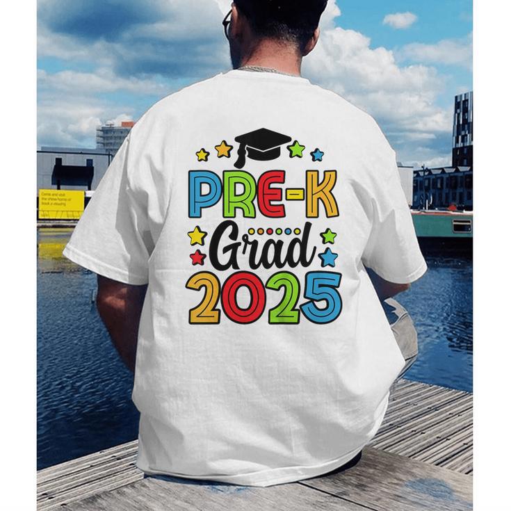 Kids Pre-K Grad 2025 Preschool Prek Graduation Men's Back Print T-Shirt