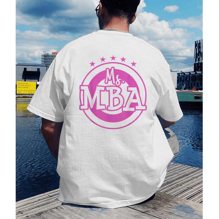 MBA Graduation Masters Business Administration T-Shirt Men's Back Print T-Shirt