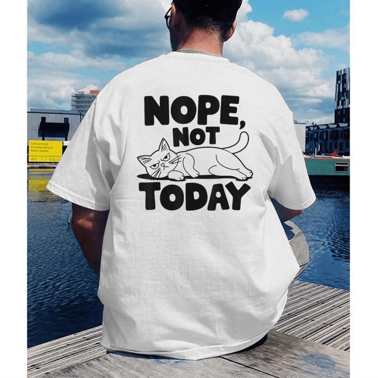 Nope Not Today Antisocial Introvert Cat Lover Men Women Kids Men's Back Print T-Shirt Nope Not Today Antisocial Introvert Cat Lover Men Women Kids Men's Back Print T-Shirt