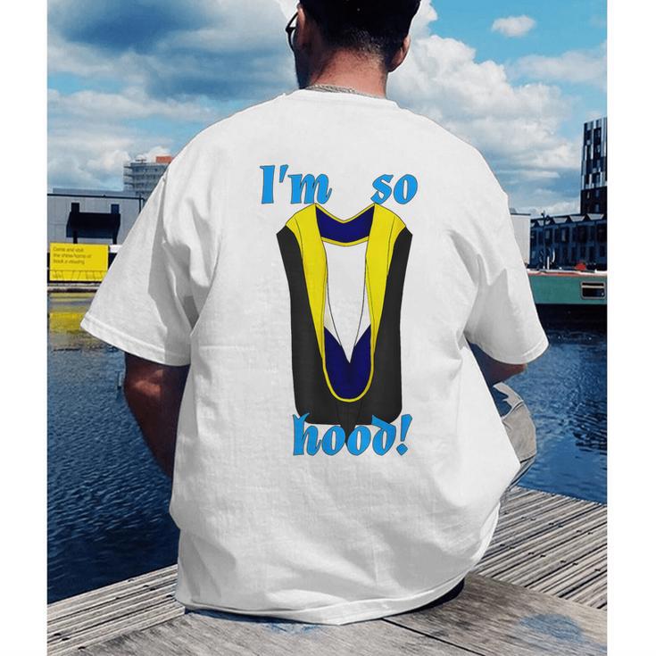 PhD Hood Graduation Shirt Doctorate Degree Doctoral Men's Back Print T-Shirt