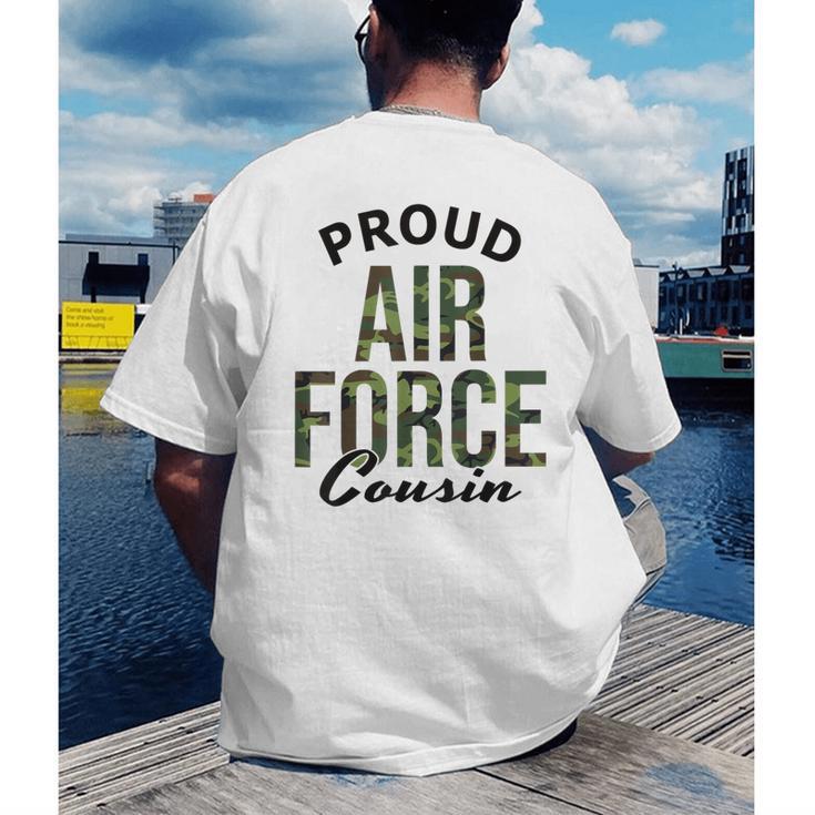 Proud Air Force Cousin Deployment Homecoming Graduation USAF Men's Back Print T-Shirt