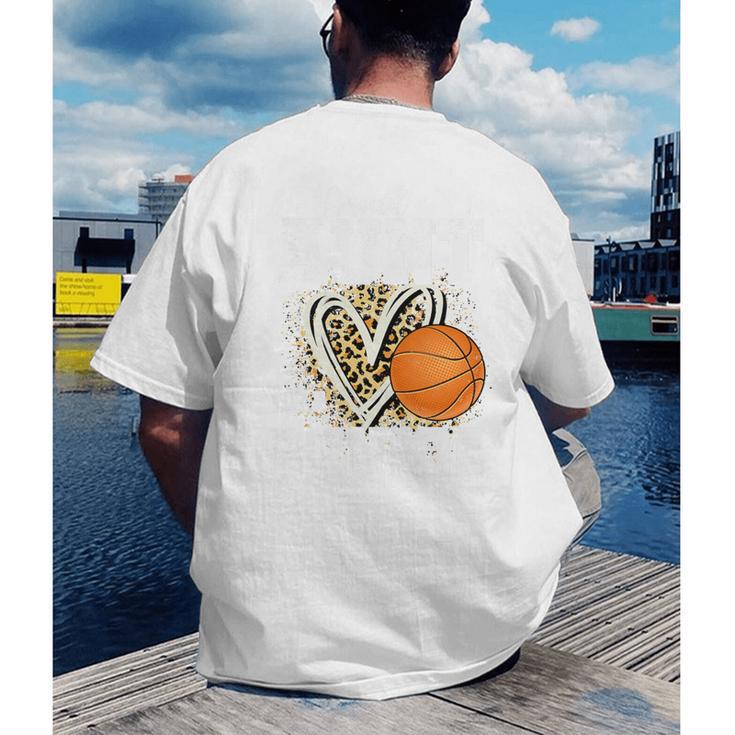 Proud Aunt Of A 2026 Senior Basketball Graduation Leopard Premium Tri-Blend Men's Back Print T-Shirt