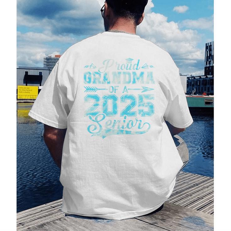 Proud Grandma Of a 2025 Senior Graduate Graduation Premium Men's Back Print T-Shirt