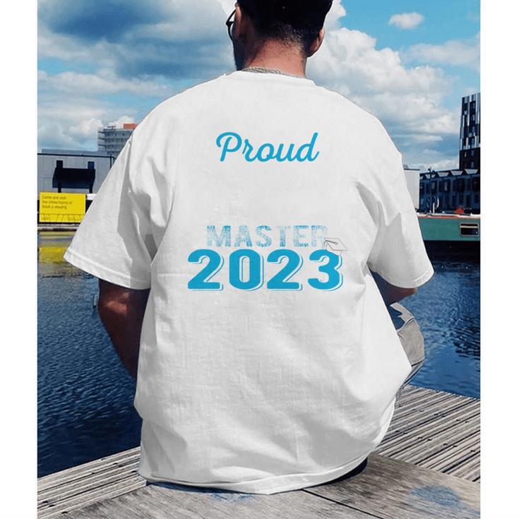 Proud Mama Of 2023 Class Master Graduate Family Graduation Men's Back Print T-Shirt