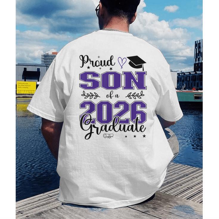 Proud Son Of a Class Of 2026 Graduate For Graduation Men's Back Print T-Shirt