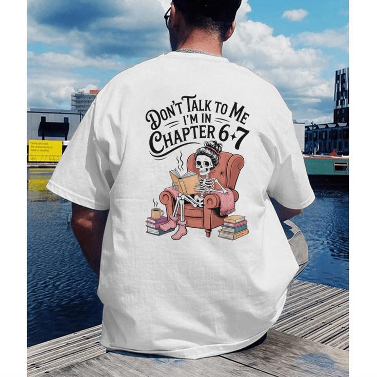 Reading 67 Six Seven Meme English Teacher Book Lover Men's Back Print T-Shirt