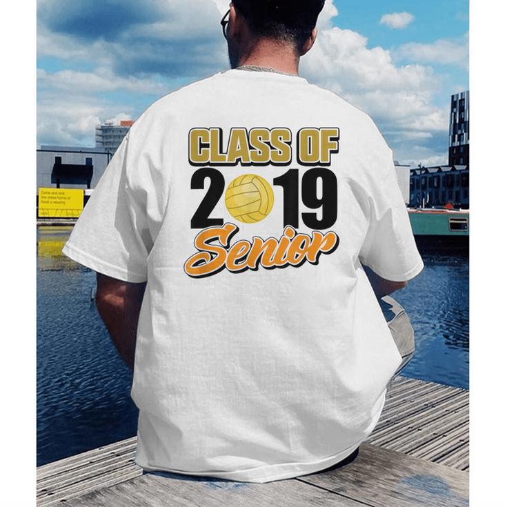 Senior Class Of 2019 Tshirt Graduation School Volleyball Men's Back Print T-Shirt