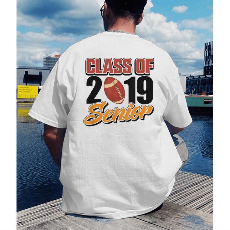 Senior Class Of 2019 Tshirt Graduation Students Football Men's Back Print T-Shirt