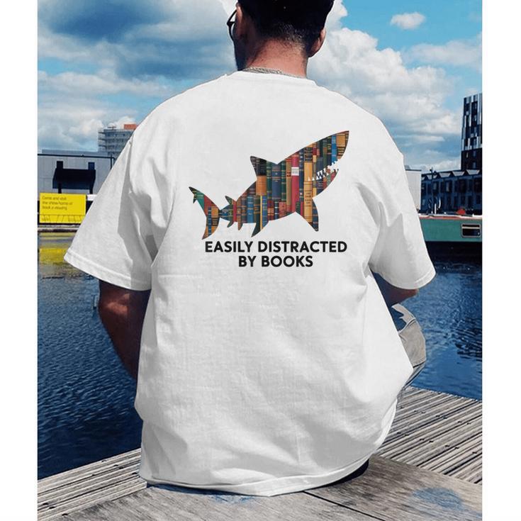 Shark Costume Teens Books Nerds Shark Stuffed Animal Sharks Men's Back Print T-Shirt