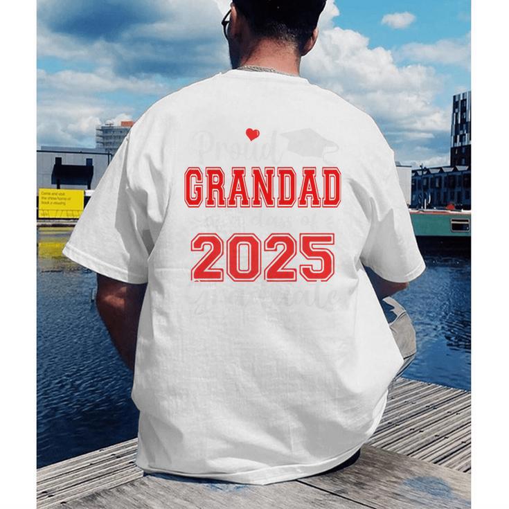 Super Proud Grandad Of 2025 Graduate Graduation Family Premium Men's Back Print T-Shirt