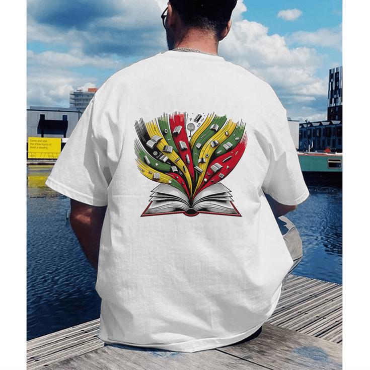 History Education Is Freedom Books Black History Premium Tri-Blend Men's Back Print T-Shirt