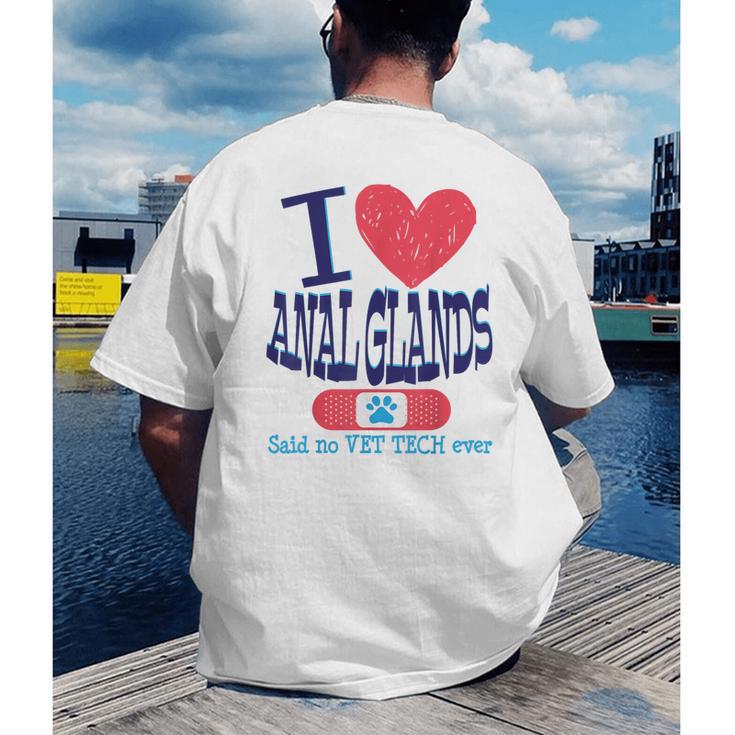 Vet Tech I Love Veterinary Technician Graduation Men's Back Print T-Shirt