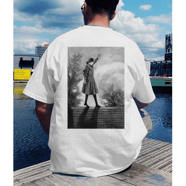 Vintage Anne Of Green Gables -Roof Scene From Book Premium Tri-Blend T-Shirt Men's Back Print T-Shirt