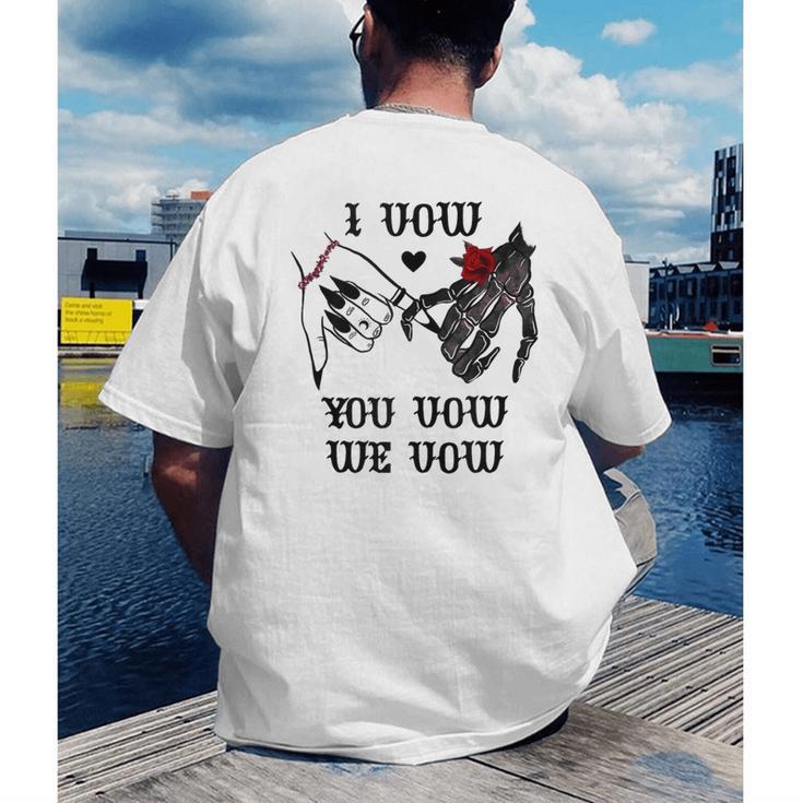 I Vow You Vow We Vow Merch Dark Romance Smutty Book Smutt Men's Back Print T-Shirt