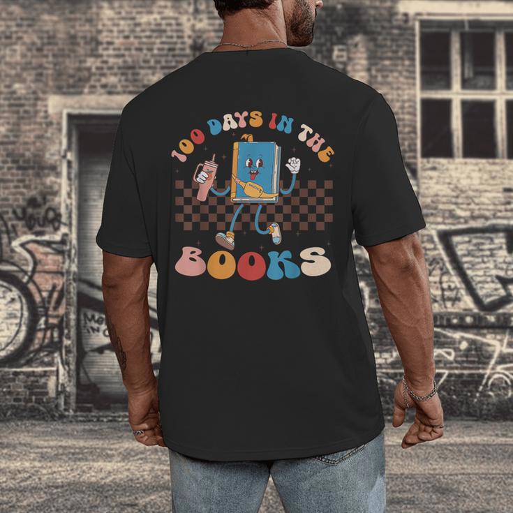 100 Days In The Books Celebration Retro School Men's Back Print T-Shirt