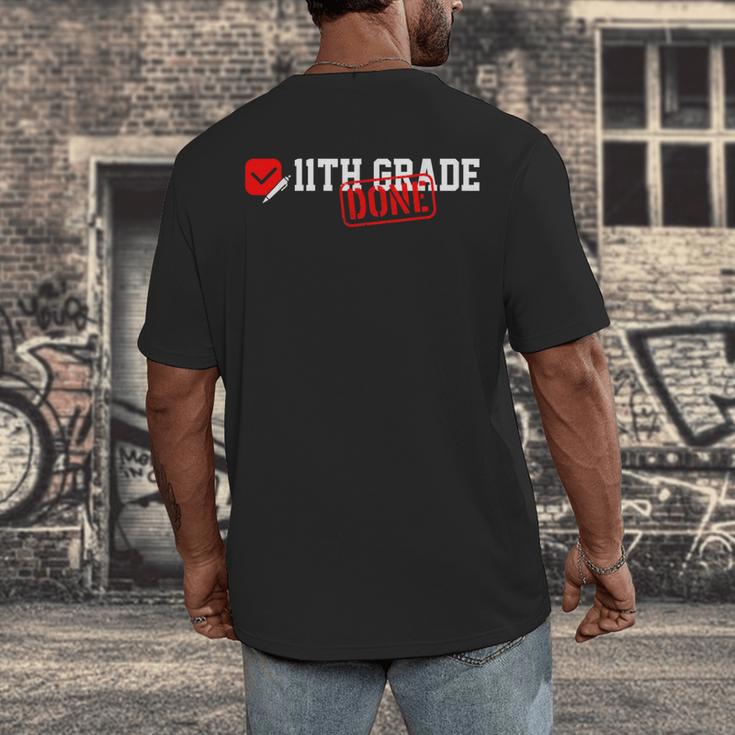 11th Grade Done Last Day Of Schoo 11th Grade Graduation Men's Back Print T-Shirt