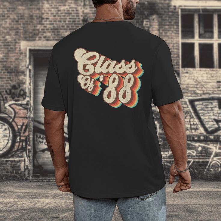 1988 Class Reunion Retro Class Of 88 High School Graduation Men's Back Print T-Shirt