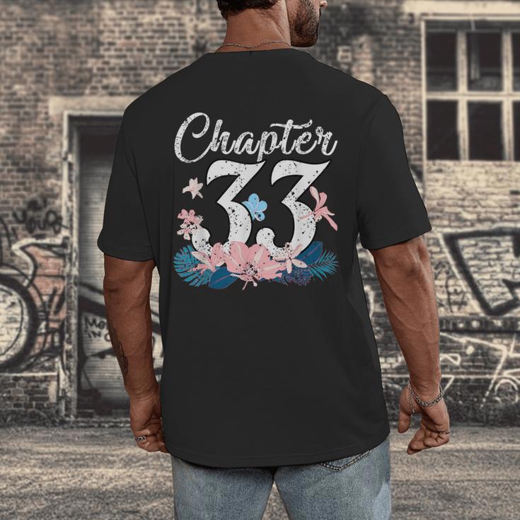 1988 Happy Birthday Chapter 33 Year Old Women Book Lover Men's Back Print T-Shirt 1988 Happy Birthday Chapter 33 Year Old Women Book Lover Men's Back Print T-Shirt