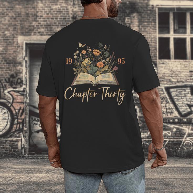 1995 Chapter Thirty 30th Birthday Wildflower Book 30 Yrs Old Men's Back Print T-Shirt 1995 Chapter Thirty 30th Birthday Wildflower Book 30 Yrs Old Men's Back Print T-Shirt