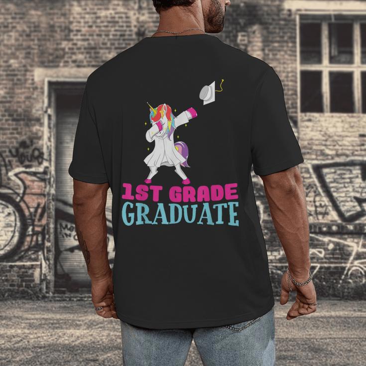 1st Grade Graduation Dabbing Unicorn Lover T-Shirt Kids Men's Back Print T-Shirt